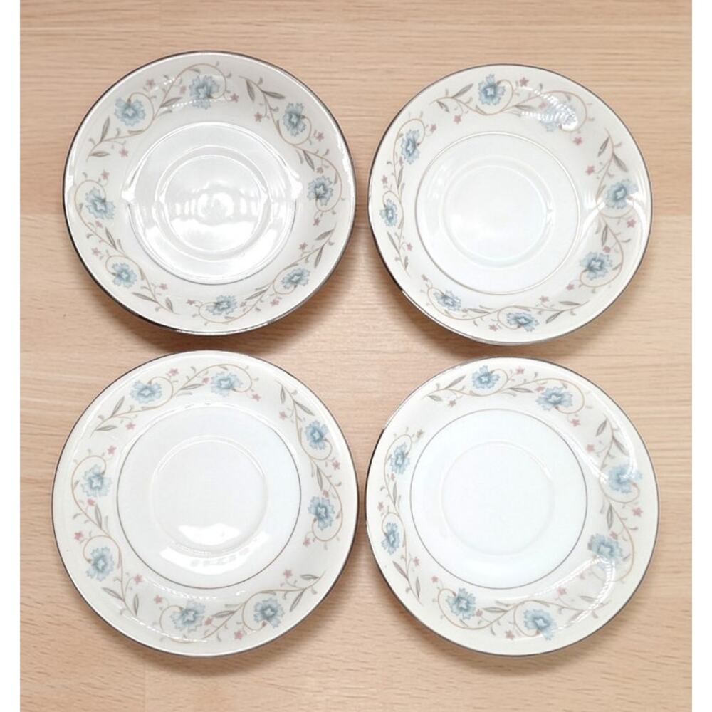 English Garden Fine China of Japan 5 3/4” Saucers 1221 Set of 4